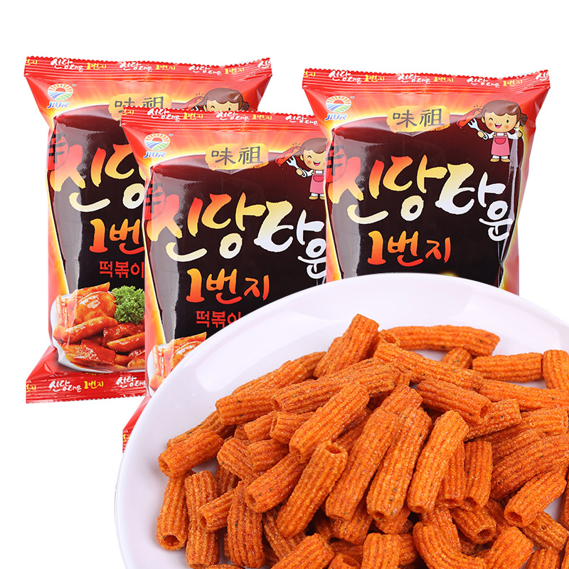 South Korea Imports Snacks Snack 9th Flavor Progenitor's Spicy Rice Cake Red Stir-fried Rice Cake Puffed 100g