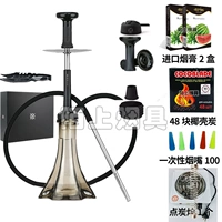 Прозрачная черная треугольная колба с расходным углем из скорлупы кокосового ореха.