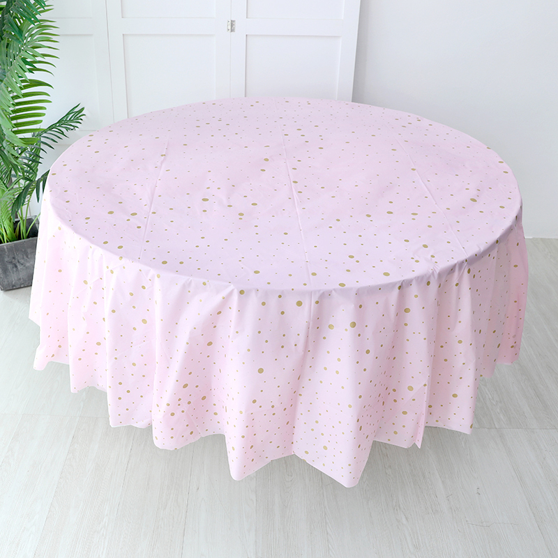 Disposable Round Tablecloth, No-Wash Tablecloth, ins Birthday Party Decoration Supplies, Photo Props, Dessert Table Layout