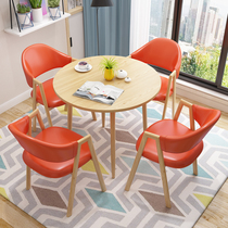  Negotiation table and chair combination Light luxury Modern simple reception leisure meeting lounge area Shop business balcony small round table