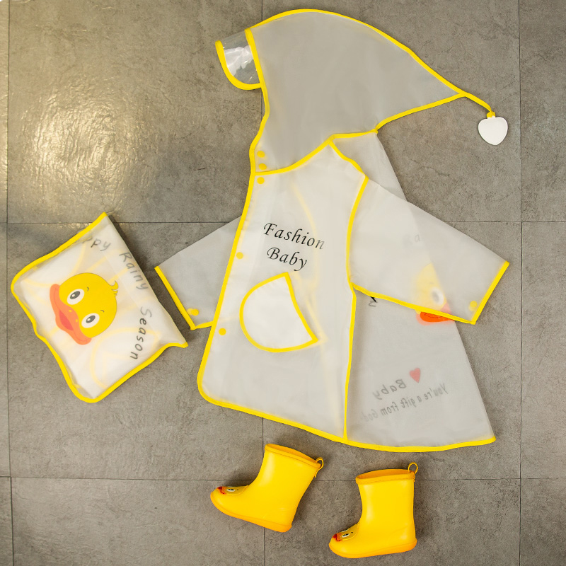 Child raincoat 1-3 years 2 cloak toddler cute baby boy rain shoes suit children rain cape girl summer 2021