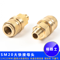 Poles pneumatic quick connector copper quick connect SM20 universal quick connector female self-locking quick connector