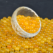 Seven gemstones yellow agate beads round beads Buddha statues pagodas and vase for manza plate to hide 1 tael