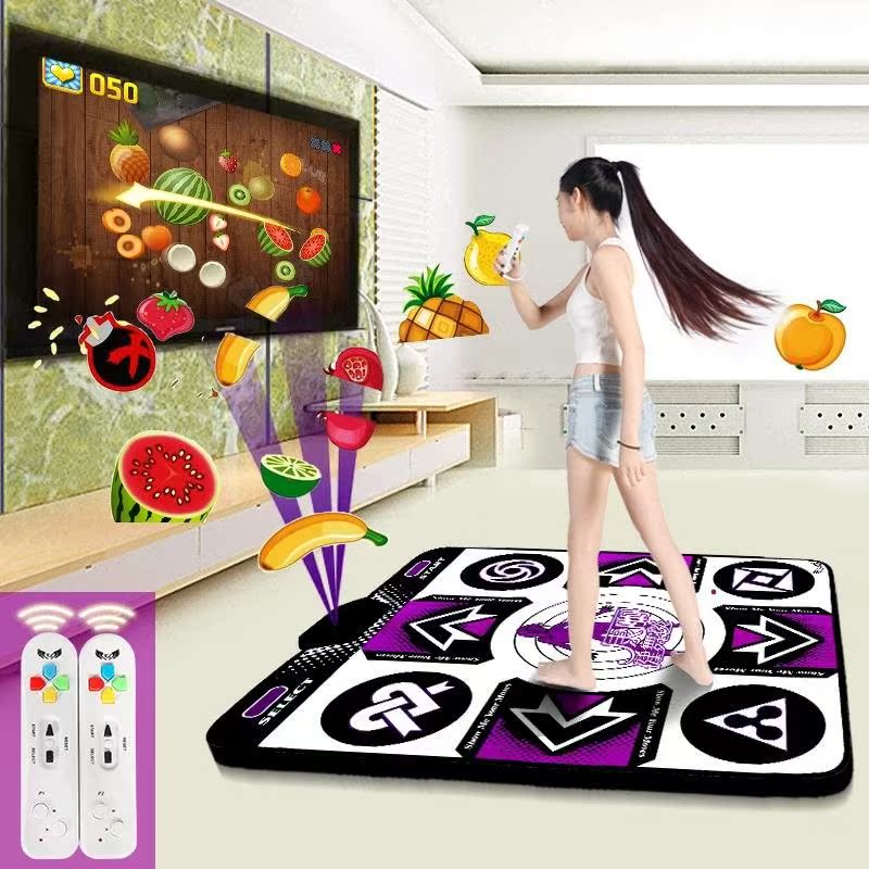Máy tính chân nhảy mat cảm ứng sử dụng kép nhảy mat truyền hình đào tạo âm nhạc kết nối chống trượt cảm giác gia đình - Dance pad dance pad pc