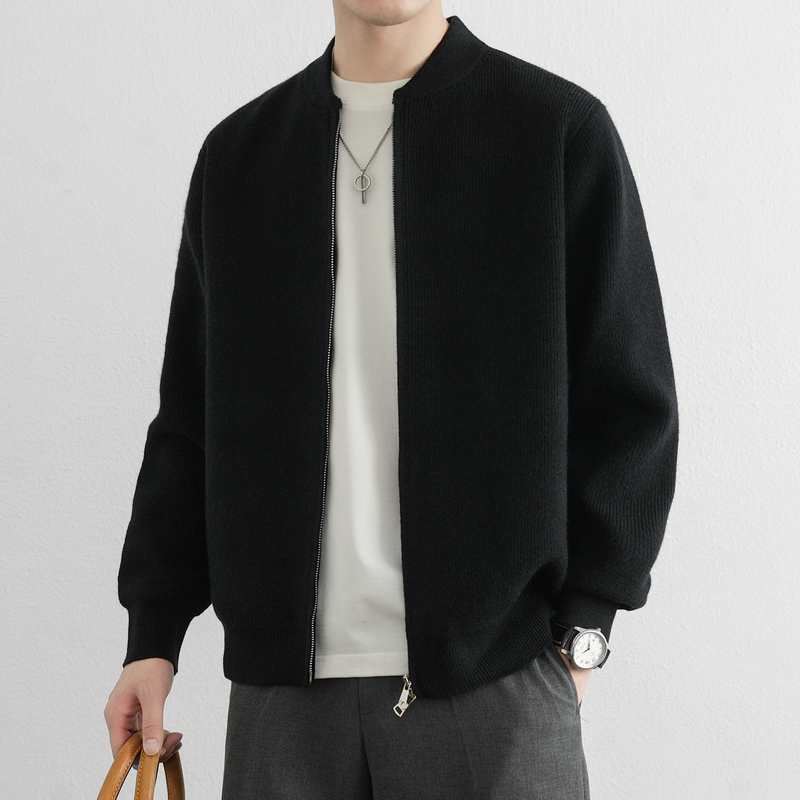 Playboy Knitted Cardigan for Men, New Spring and Autumn Style, Loose Zipper Round Neck Jacket, Fashionable and Versatile Sweater Playboy Knitted Cardigan for Men, New Spring and Autumn Style, Loose Zipper Round Neck Jacket, Fashionable and Versatile Sweater