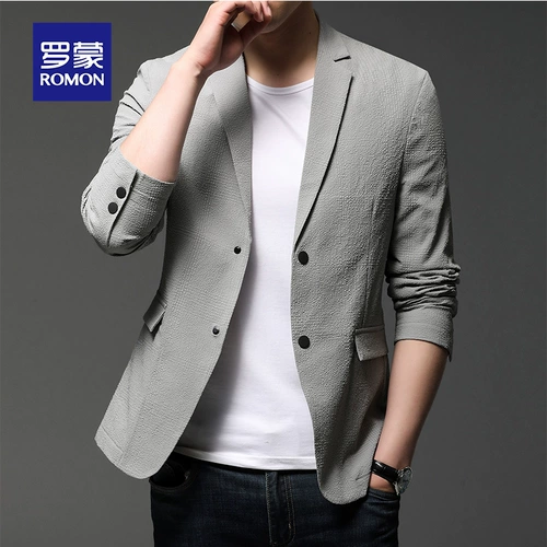 Мужской модный весенний трендовый пиджак классического кроя для отдыха, в корейском стиле