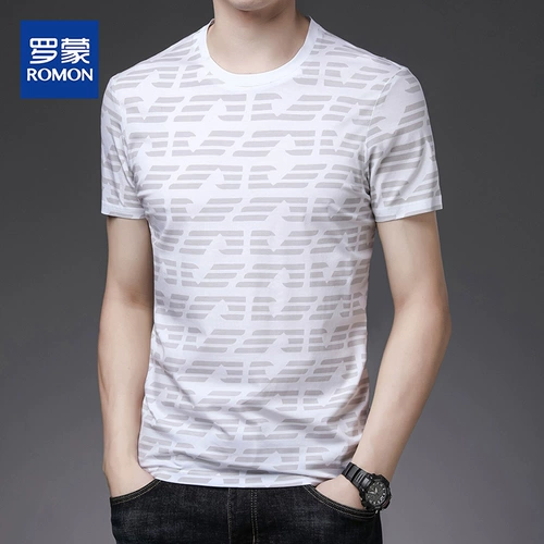 Шелковая летняя футболка с коротким рукавом для отдыха, коллекция 2021, короткий рукав