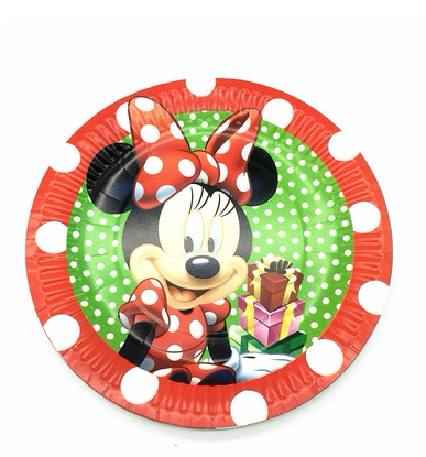 Classic Cartoon Red Minie Party Items Birthday Decoration Milney Themed Party Supplies Girl Birthday Cutlery