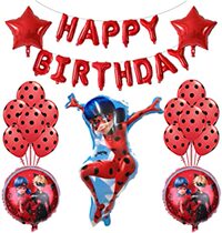 Digital Styling Ladybug Girl Aluminum Film Balloons Children Cartoon Toy Balloons Birthday Party Balloons