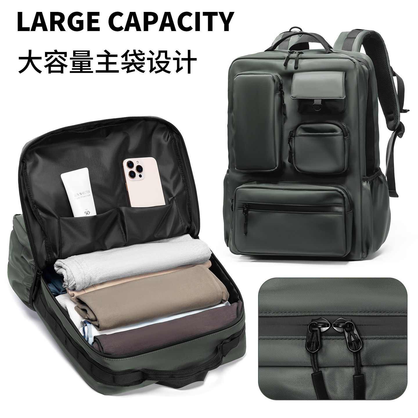 Youmian Trendy Backpack for Men, High School and College Students, School Bag, Backpack for Women, Large Capacity Travel and Commuting Computer Bag