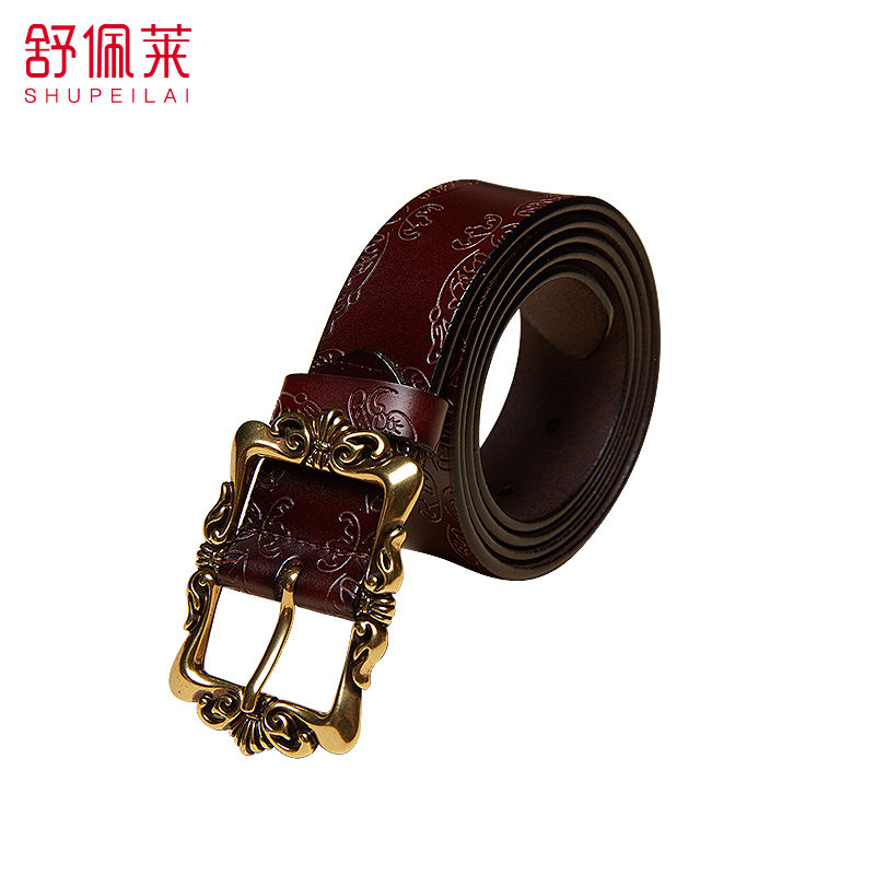 Shuperle children leather belt girdle boy CUHK Bull Leather Needle Buckle Belt Fashion Leather Pants With Adjustable Buckle