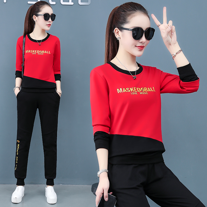 Pure Cotton Early Spring Casual Sportswear Suit Woman 2022 New ladies Fashion foreign palate with a large size of two sets