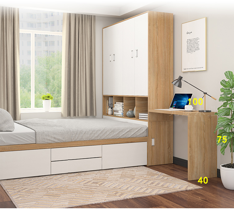 Tatami giường hiện đại lưu trữ tủ quần áo nhỏ gọn một bedroom apartment nhỏ 1,2 m 1,5 m giường kết hợp của tủ tùy chỉnh - Giường các mẫu giường đẹp