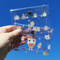 Japanese and Korean ins style transparent card package simple student bus certificate bank card protective cover cartoon printing coin wallet