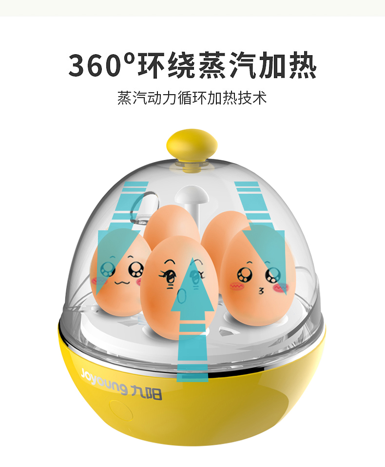 Jiuyang ZD-5J91 trứng hấp gia dụng nồi trứng đa năng ăn sáng nhỏ trứng luộc máy nhân tạo mini - Nồi trứng nồi hấp 2 tầng bằng điện