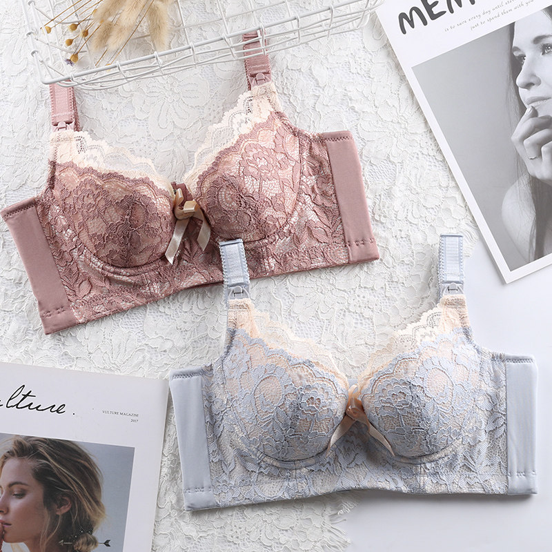 Postpartum lactation bra with a steel ring on the steel ring to form poly-proof and anti-sagging pregnant woman underwear pregnant with large breasts and breast