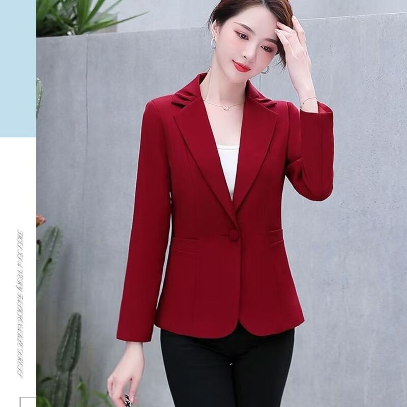 Maxmurny Luxury and Elegant Design Blazer, New Korean Style Slim Fit Versatile Short Suit for Spring and Autumn