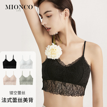 Cotton guest Erecite bra thin models without steel ring thin Cup bottoming vest bra beauty back lace gathering underwear women