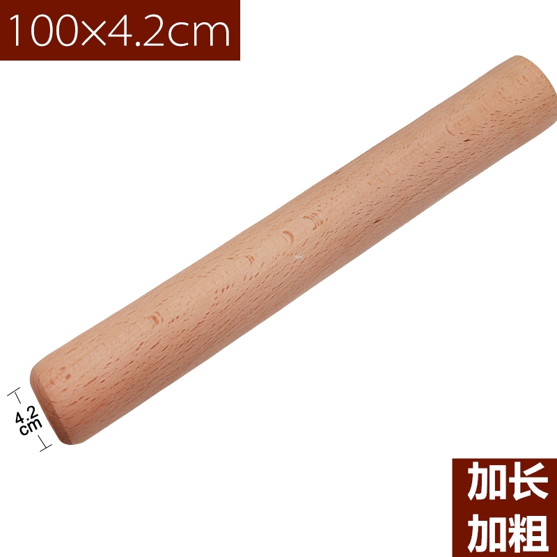 Large Size Beech Wood Rolling Stick Plus Coarse Baking Tool Press Face Stick Dumplings Leather Stem Face Stick Large Solid Wood Stick-Taobao