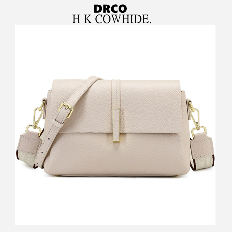 France DRCO Packs Women 2021 New Tide Genuine Leather Shells Single Shoulder Bag Large Capacity Diagonal Satchel Soft Leather Underarm Bag