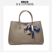 France DRCO womens bag leather garden bag shoulder crossbody tote bag cowhide leather Hand bag large capacity shopping bag bag