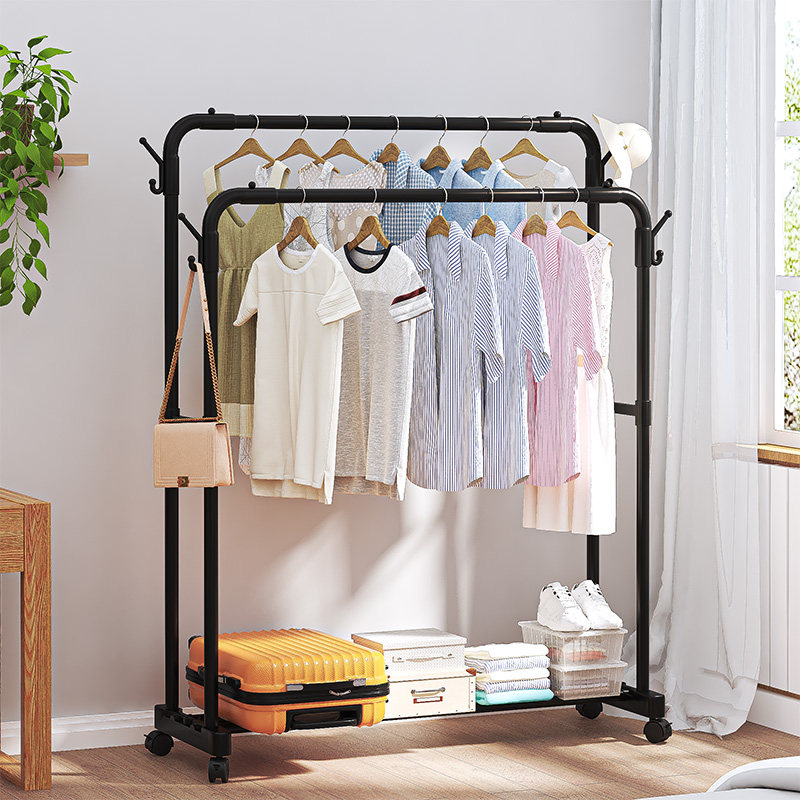 Hanghanger Ground Floor Home Bedroom Simple Laundry Room Outdoor balcony Housed removable light clotheshorse-Taobao