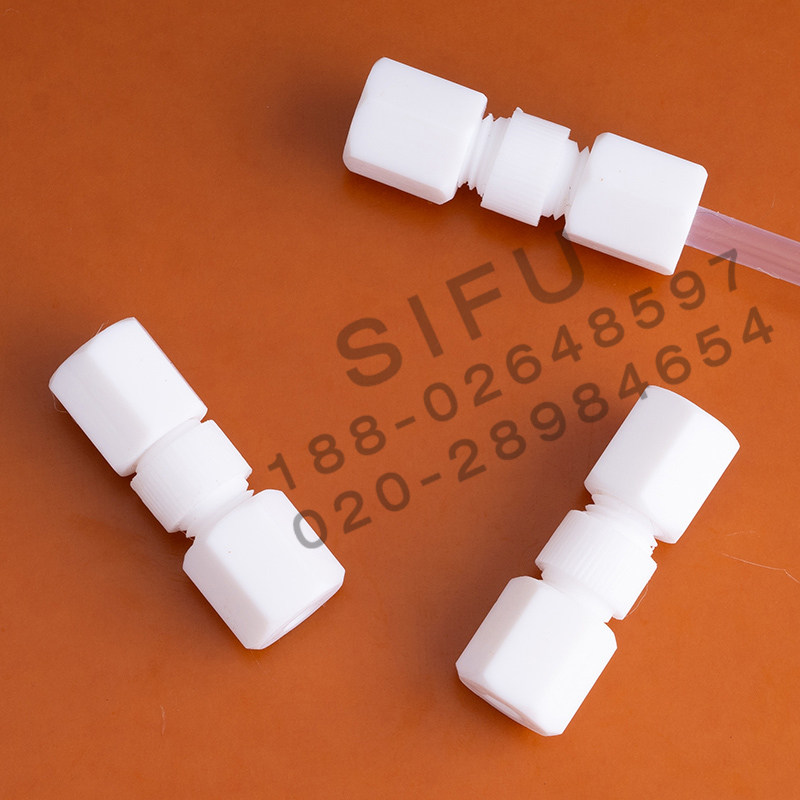 Manufacturers customize acid and alkali resistant high temperature polytetrafluoroethylene ferrule joint tee elbow straight through flared pagoda type