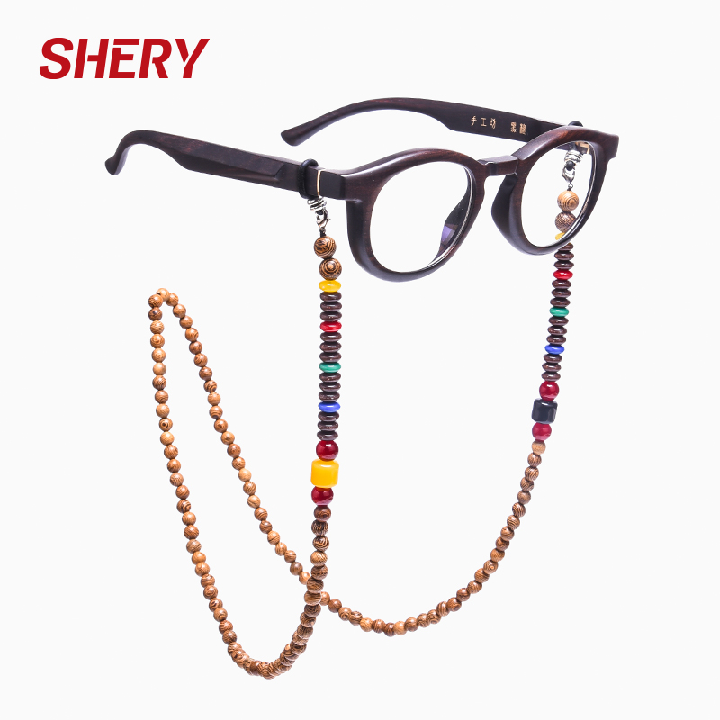 Glasses chain hanging neck sweater chain retro Loretta tide people fashion women's ancient wind ink mirror chain hanging chain with eyes hanging chain-Taobao