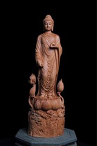 Laoshan sandalwood carving Buddha statues enshrined in Sakyamuni Guanyin Manjushri Pushri Buddhism root carving ornaments