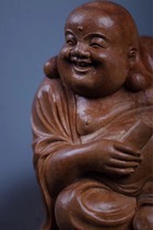 Indian old mountain sandalwood Buddha statue ornaments Maitreya Buddha living room porch dedicated to Guanyin Tathagara Sakyamuni wooden carving