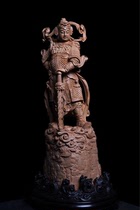 Indian old mountain sandalwood hand-cut knife carving VEDO God living room dedicated to God statue root carving wood carving craft ornaments