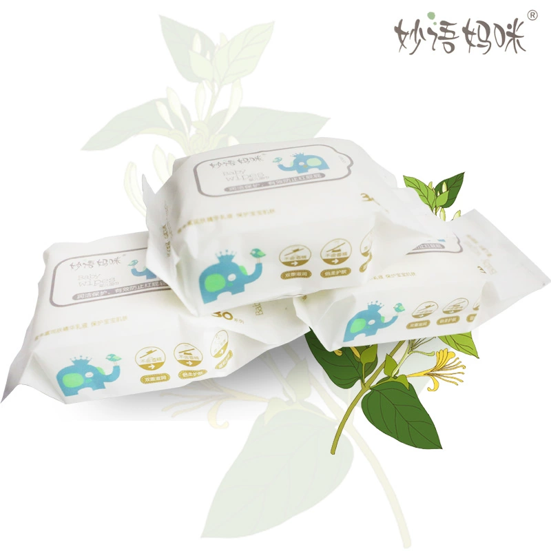 Wishes Mommy Baby Wipes Paper Children Khăn giấy Khử trùng Khử trùng Giấy lau kháng khuẩn Giấy Baby 30 Series 5 Gói - Khăn ướt