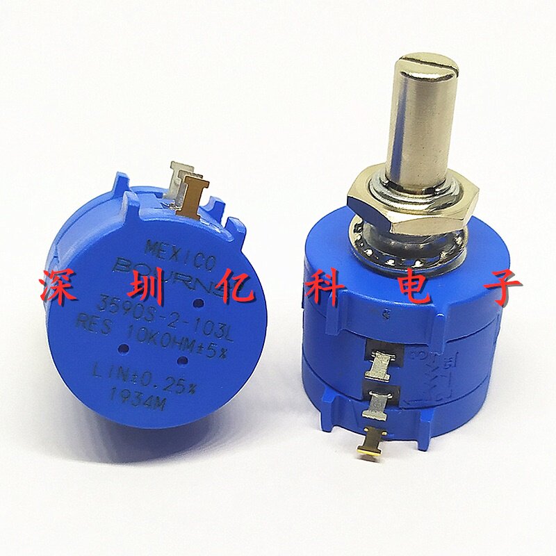 3590S-2-104L进口美国BOURNS精密多圈可调电位器100K 2W 104 10圈