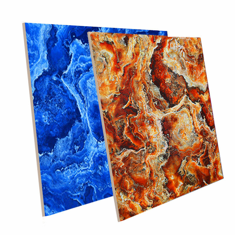 Marine Blue 800 Background Wall Blue Bright Light Mediterranean Style Pure Flat Diamond Glazed Dark Brick Red Flame