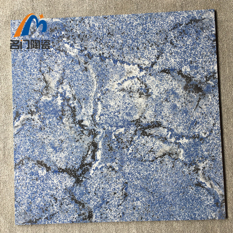 Cloisonne marble tile 600X900 living room dining room bedroom non-slip ground high-quality background wall blue background black pattern