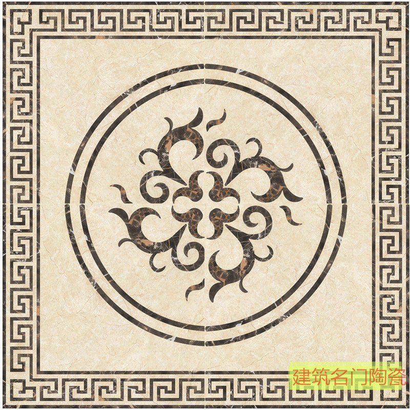 Four-in-one full-glazed parquet living room aisle 1600X1600 puzzle 800 tiles four-in-one puzzle