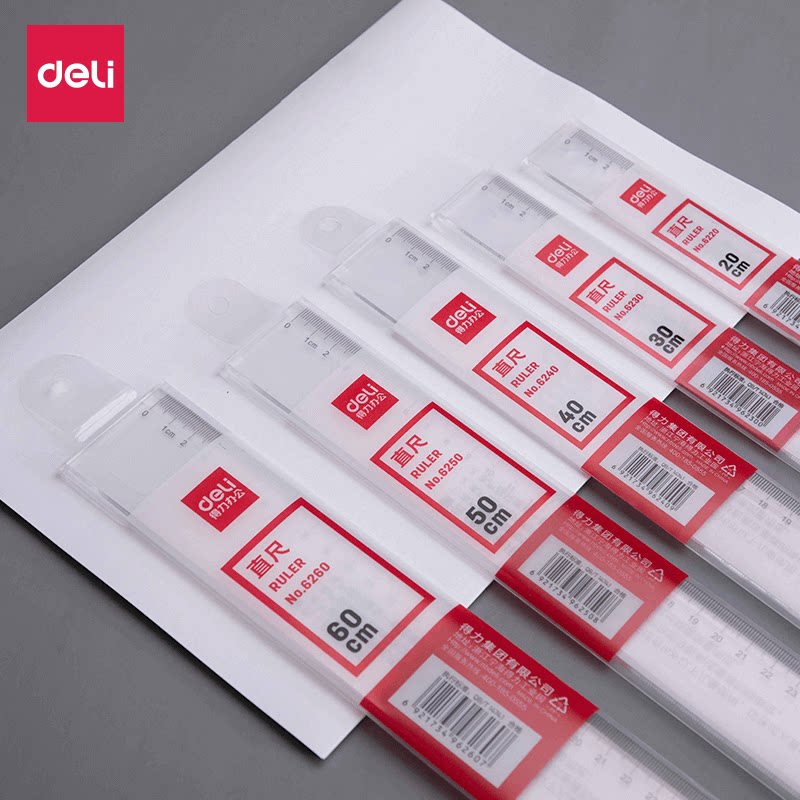 Right-hand plastic ruler 20cm 30cm 30cm 50cm 50cm 60cm 60cm-spec ruler student office drawing cartography Measurement tool-Taobao