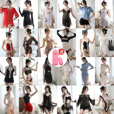 Sexy lingerie transparent pajamas uniform temptation teasing passion suit female sex night charm