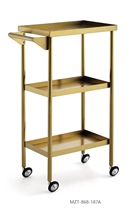 Barber shop folding stainless steel cart hair salon hairdressing shop perm dyed trolley beauty cart rack tool cart