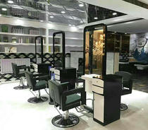 Factory direct hairdressing shop mirror barber shop mirror table single double-sided hair salon mirror with cabinet beauty salon