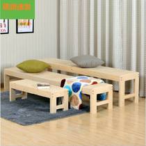 Widen the bed solid wood bed frame bed board bed guardrail simple bed custom bedside bed frame lengthened