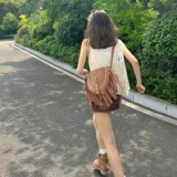 Ретро сумка через плечо, сумка на одно плечо, небольшая сумка, в американском стиле, стиль бохо