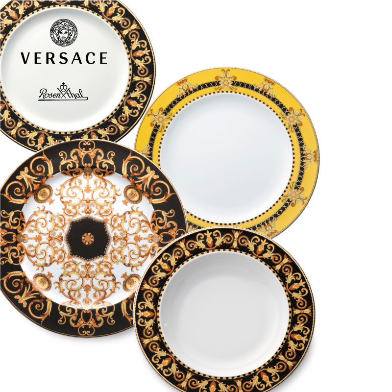 Versace Meets Rosenthal Versace Barocco Ceramic Home Dining Plates and Tableware