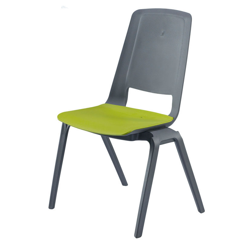 Imported plastic student chair stacked conference chair buckle row press conference chair English tutoring class training chair