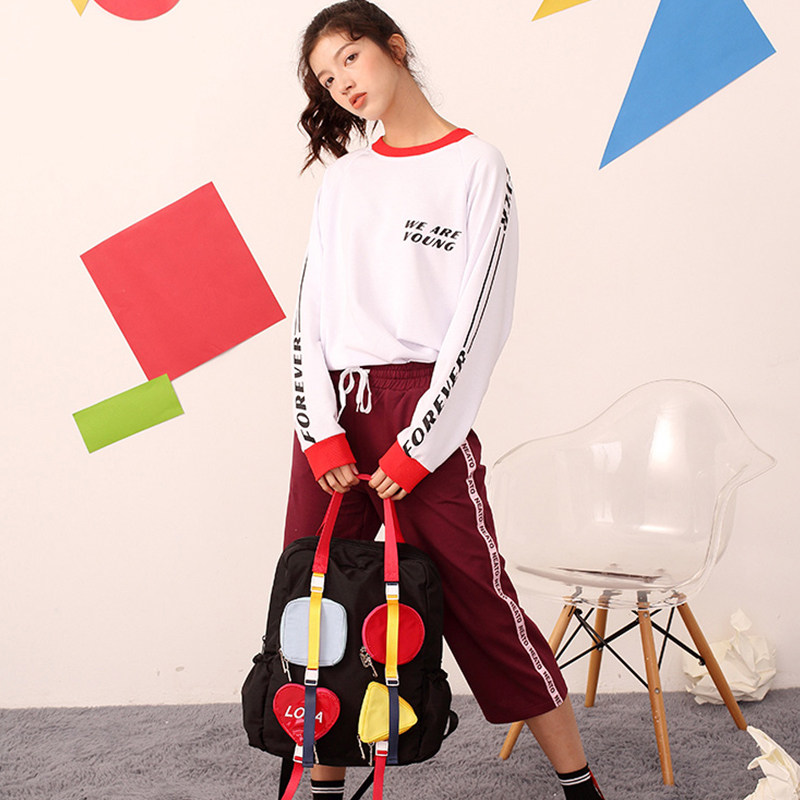 LOLA DESIGN schoolbag Korean version high school ins style new backpack cute and cool