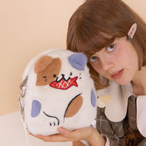 LOLA DESIGN MINI SKEW SATCHEL BAG Bag Lady New Cute Mesh Red White Plush Satchel Bag