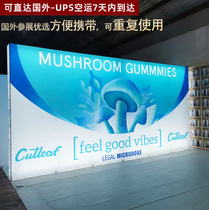 Exhibition background wall folding LED light box pull-out display stand foreign exhibition construction event background fast curtain show