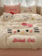 Winter Milk Velvet Four-Piece Bedding Set, Thickened Double-Sided Coral Fleece Cartoon Duvet Cover, Bed Sheet, Quilt Cover, Dormitory Three-Piece Set