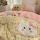 Winter Thickened Milk Velvet Four-Piece Bedding Set, New Double-Sided Coral Fleece Duvet Cover, Fleece-Lined Bed Sheet, Dormitory Three-Piece Set