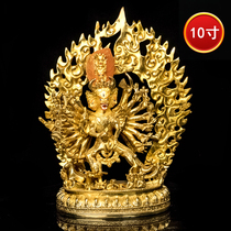 Great Weide King Kong Buddha statue protector statue Buddhism imitation Nepal pure copper gilt tantric Buddha statue ornaments 1 foot